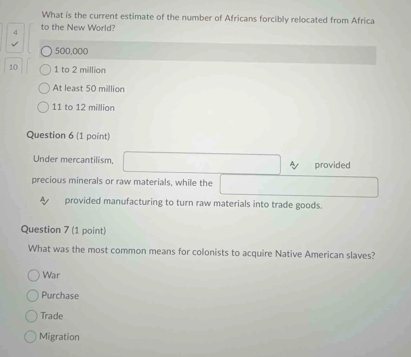 what is the current estimate of the number of africans forcibly relocat…