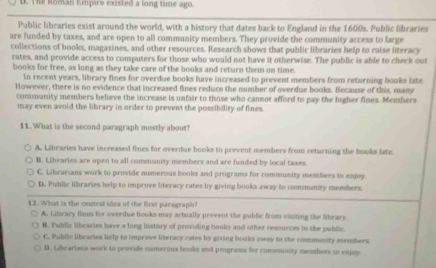 public libraries exist around the world, with a history that dates back…