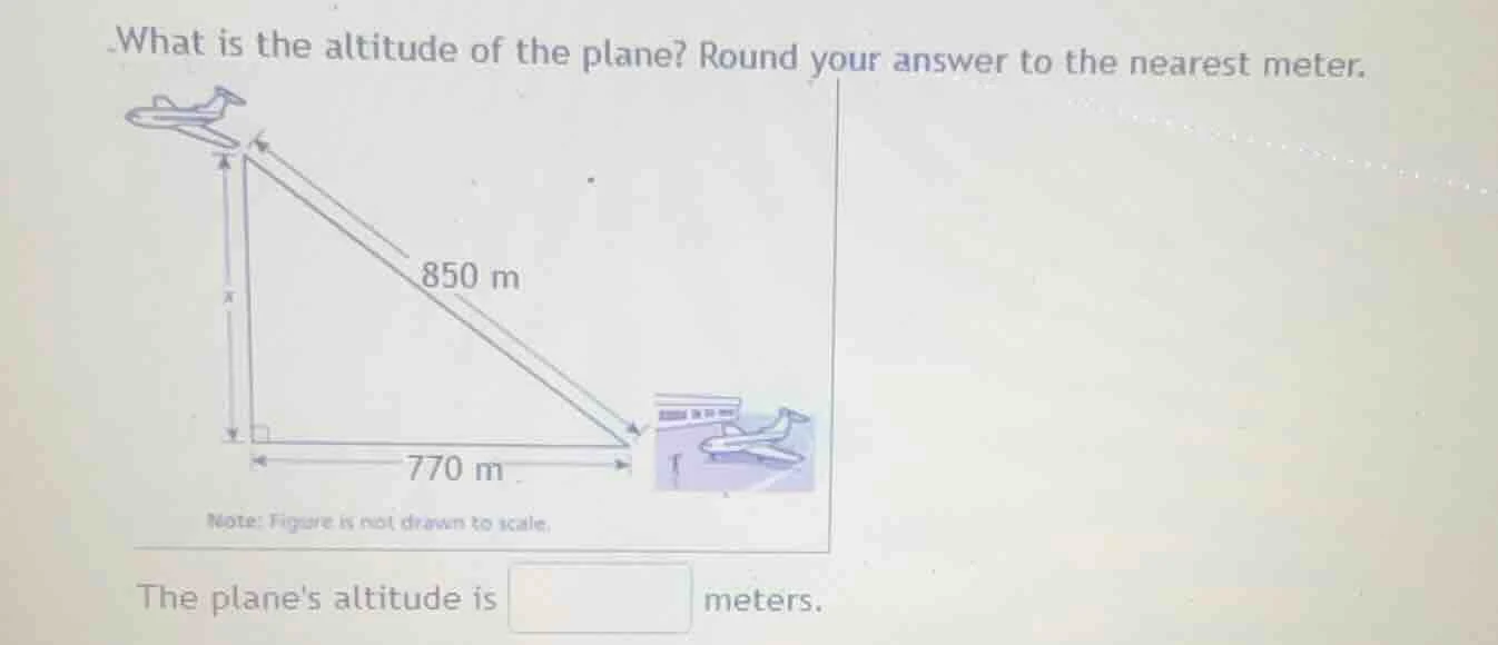what is the altitude of the plane? round your answer to the nearest met…