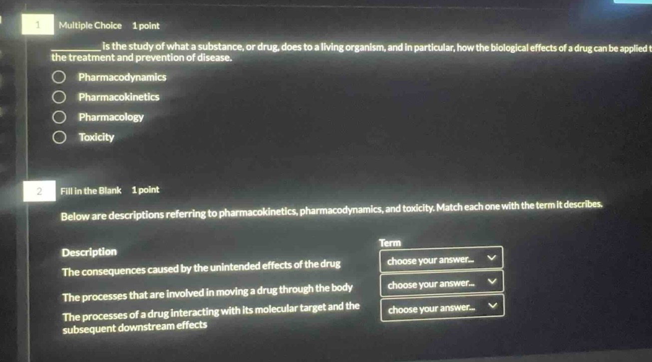 1 multiple choice 1 point ______ is the study of what a substance, or d…