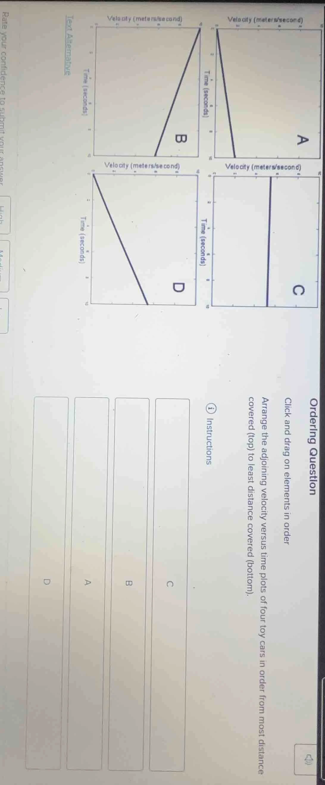 ordering question click and drag on elements in order arrange the adjoi…