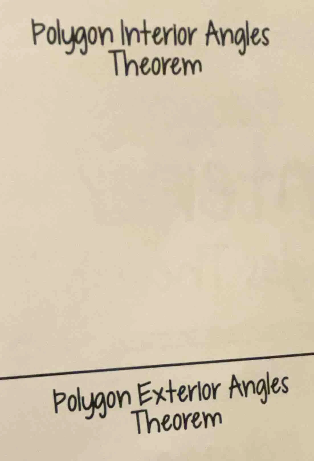 polygon interior angles theorem\ polygon exterior angles theorem