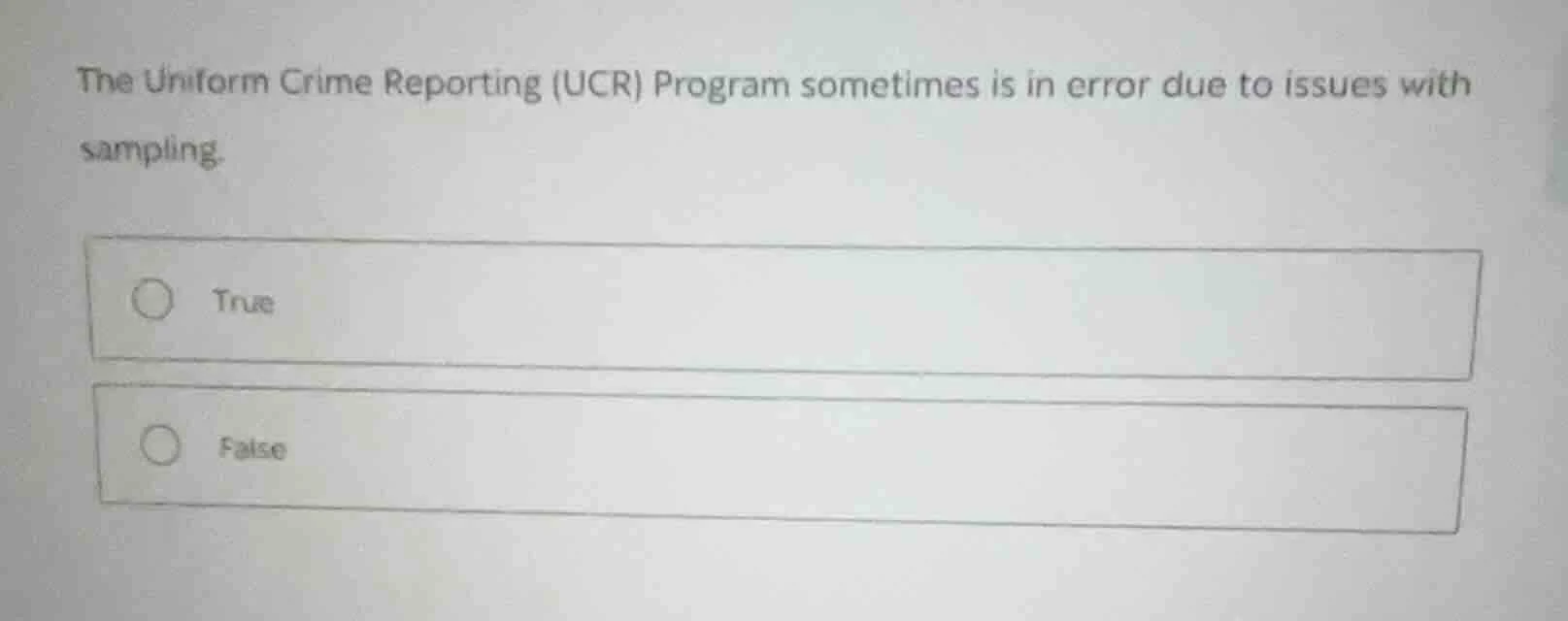 the uniform crime reporting (ucr) program sometimes is in error due to …