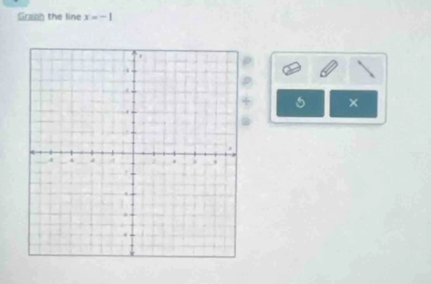 graph the line $x = -1$