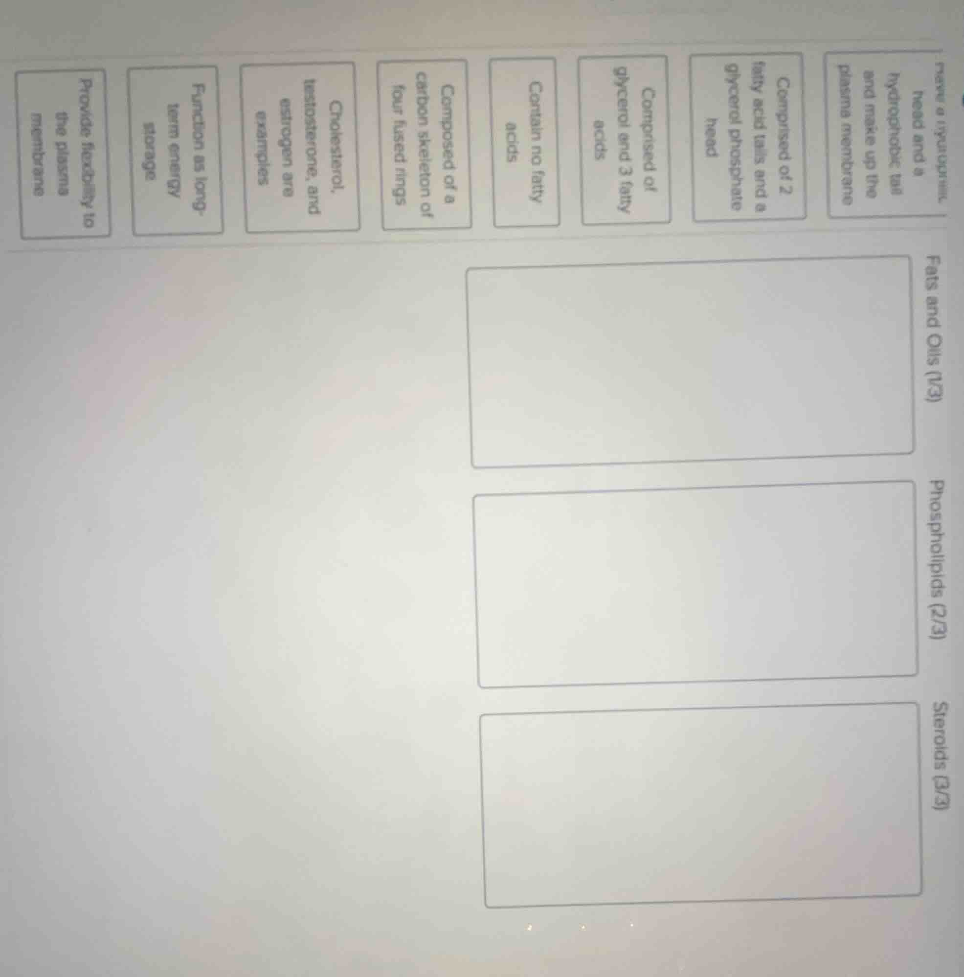 have a (hydrophilic head and a hydrophobic tail and make up the plasma …