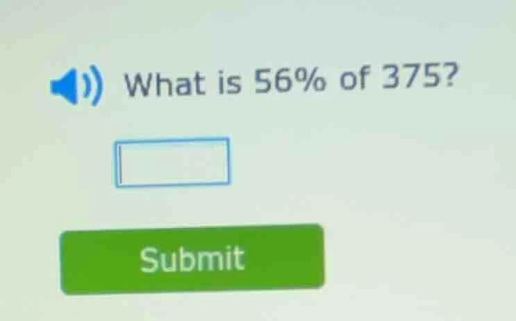 what is 56% of 375?