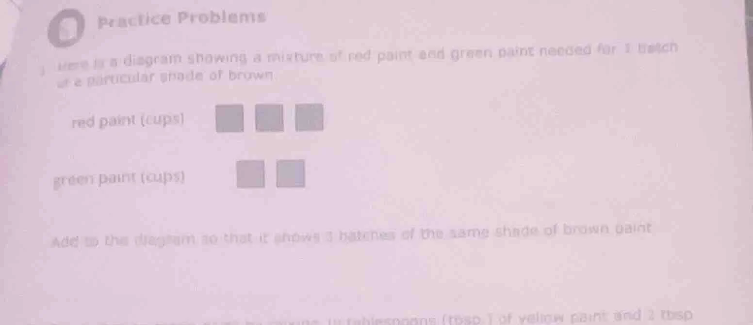 practice problems 1 here is a diagram showing a mixture of red paint an…
