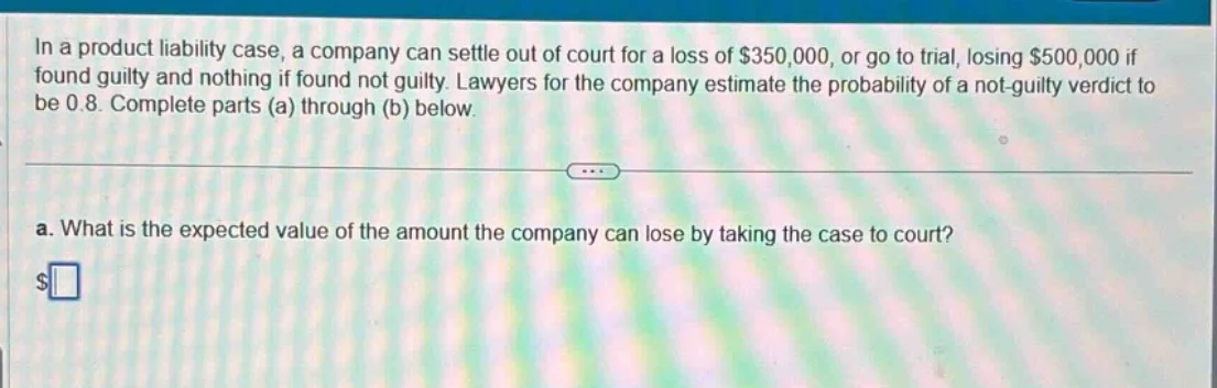 in a product liability case, a company can settle out of court for a lo…