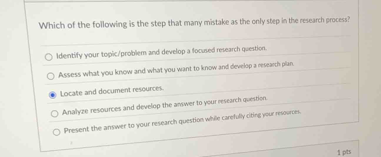 which of the following is the step that many mistake as the only step i…