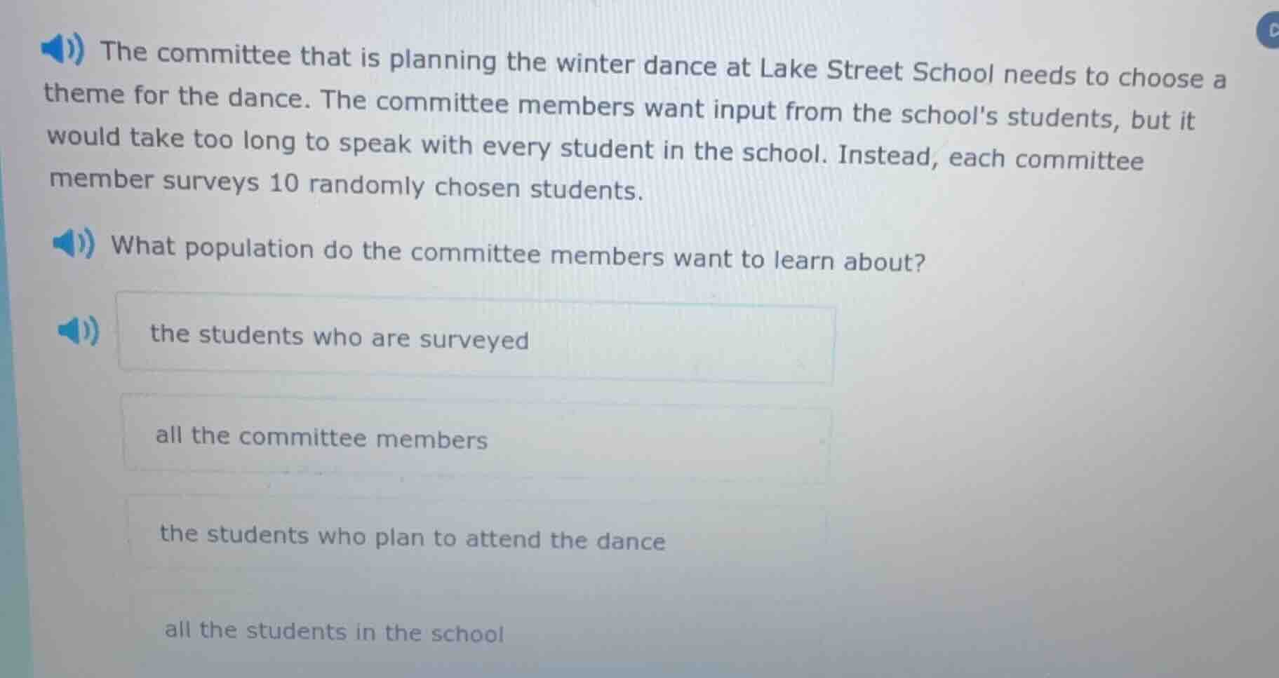 the committee that is planning the winter dance at lake street school n…