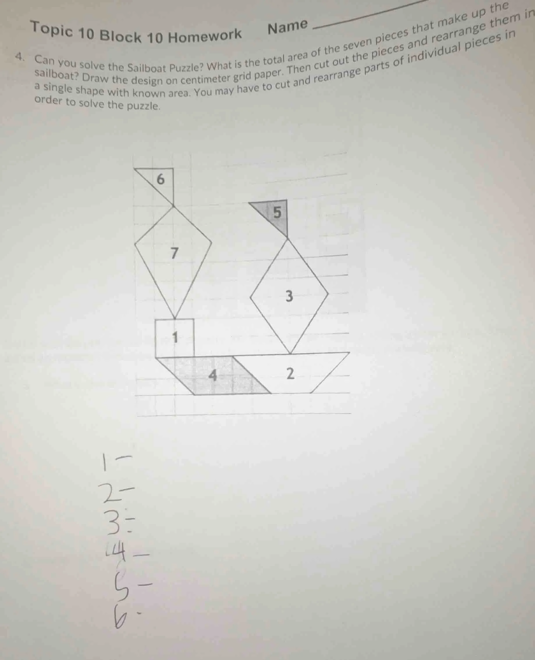 topic 10 block 10 homework name 4. can you solve the sailboat puzzle? w…