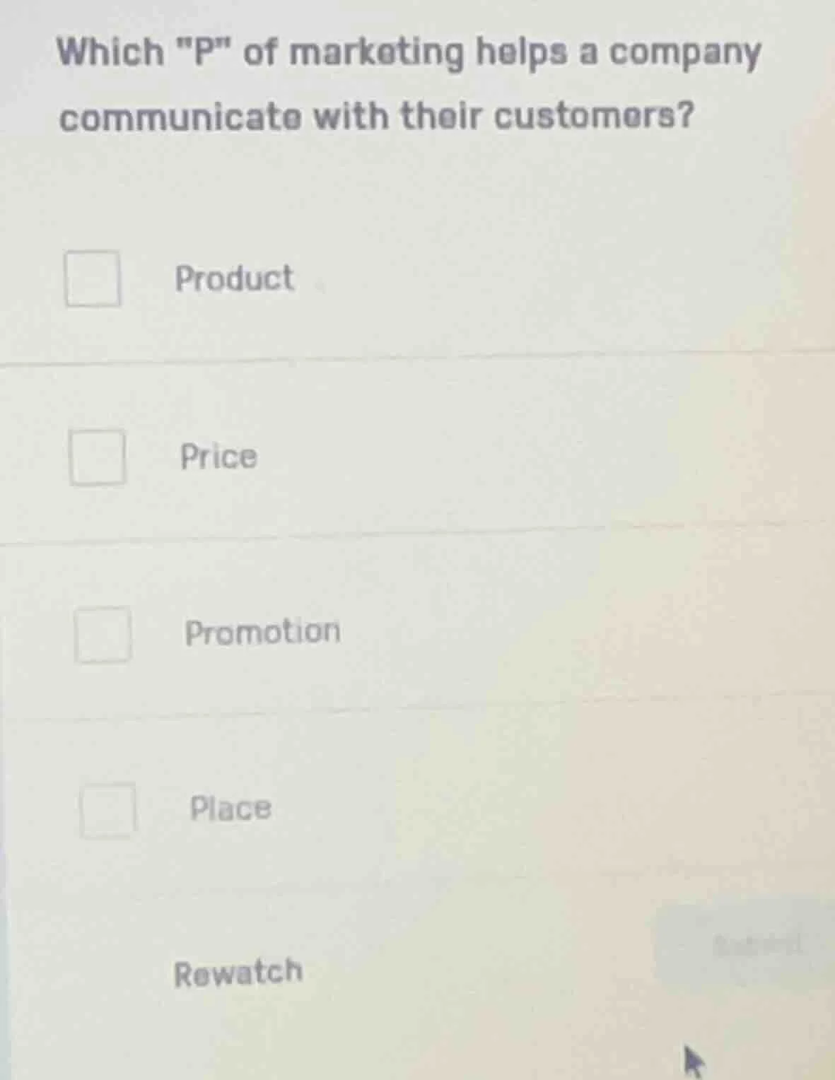 which \p\ of marketing helps a company communicate with their customers…