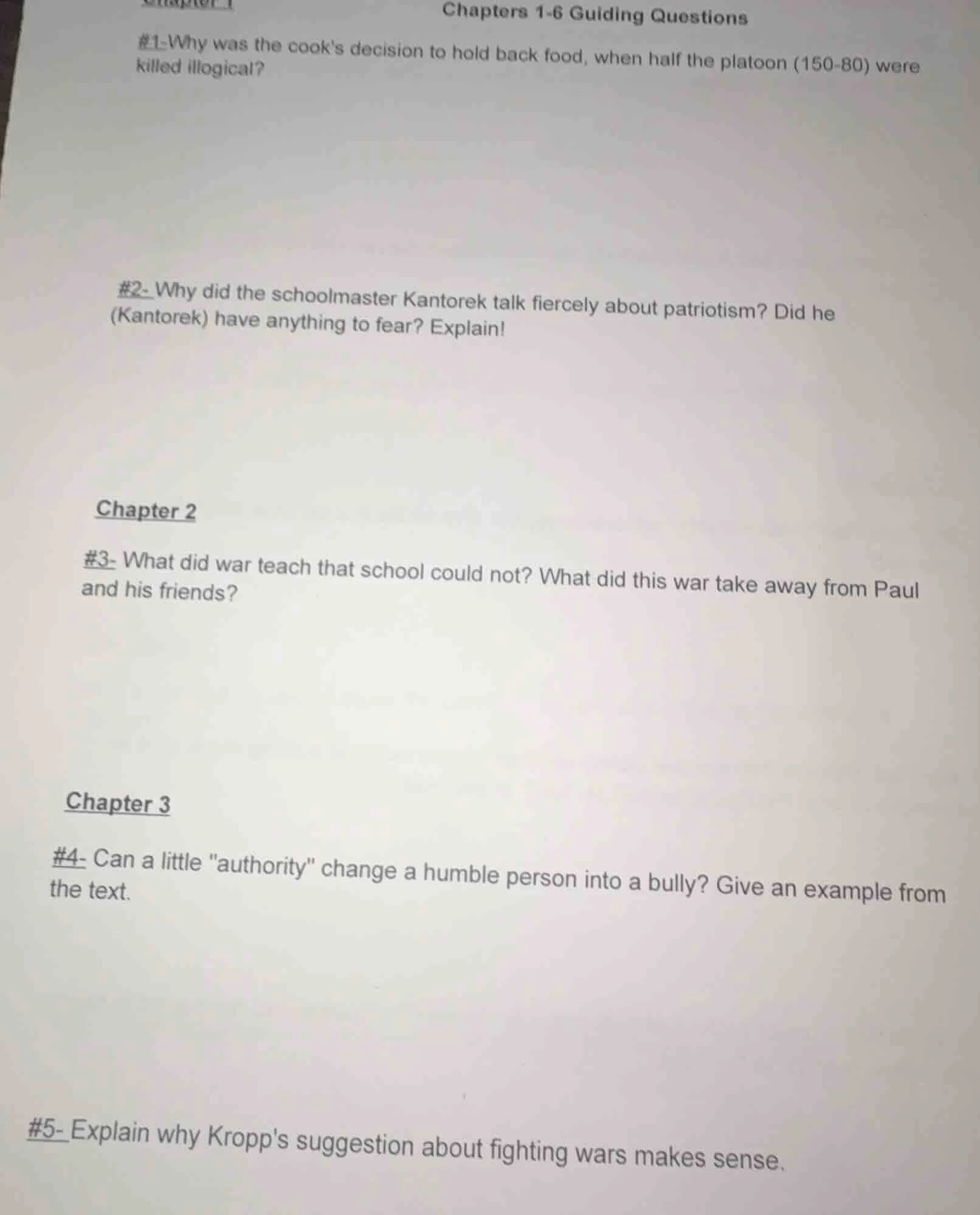 chapters 1-6 guiding questions #1-why was the cooks decision to hold ba…