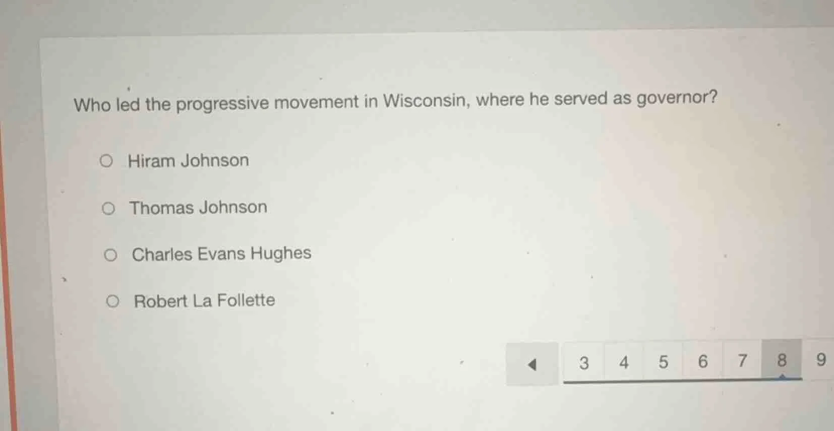 who led the progressive movement in wisconsin, where he served as gover…