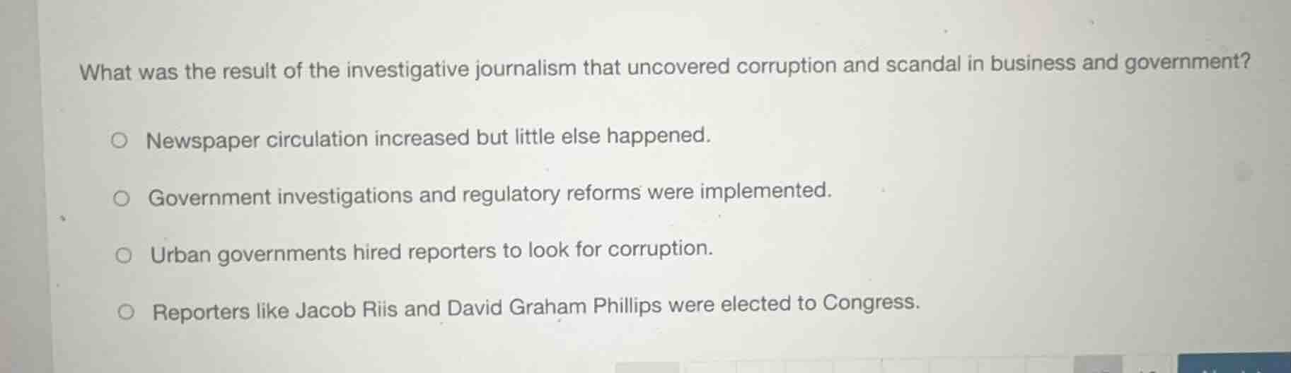 what was the result of the investigative journalism that uncovered corr…