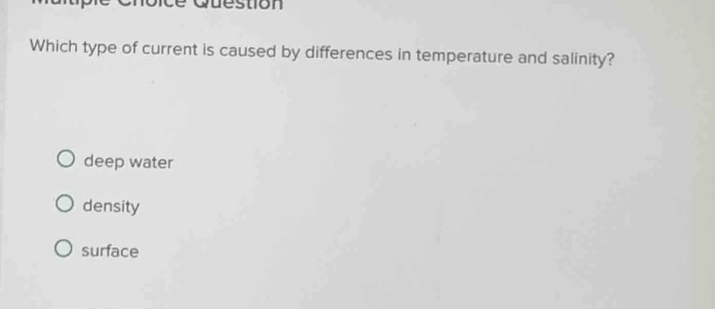 multiple choice question which type of current is caused by differences…