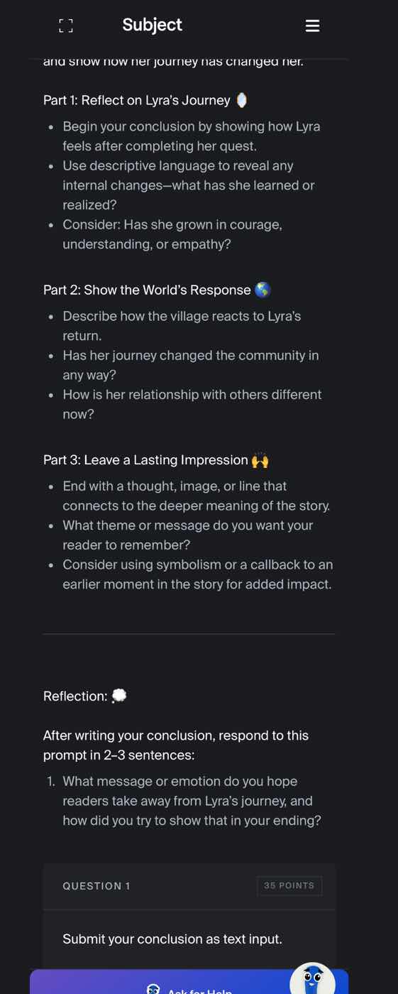 and snow now her journey has changed her. part 1: reflect on lyras jour…