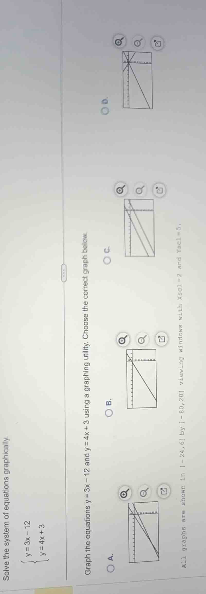 solve the system of equations graphically. \\(\\begin{cases} y = 3x - 1…