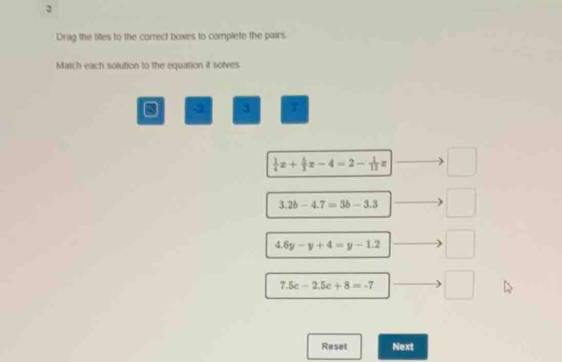 3 drag the tiles to the correct boxes to complete the pairs. match each…
