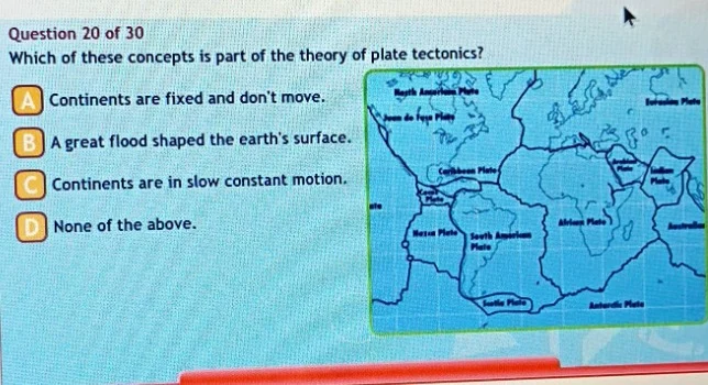 question 20 of 30 which of these concepts is part of the theory of plat…