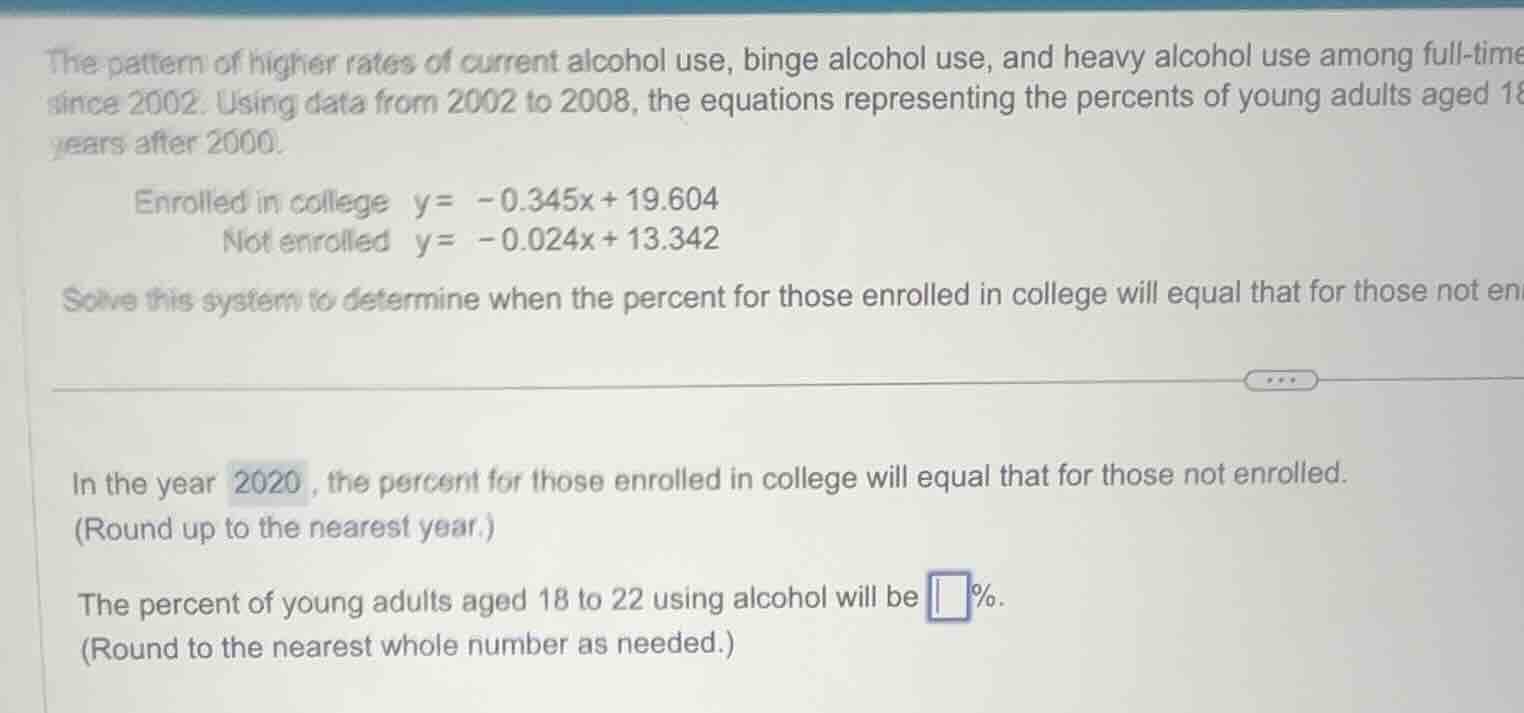 the pattern of higher rates of current alcohol use, binge alcohol use, …