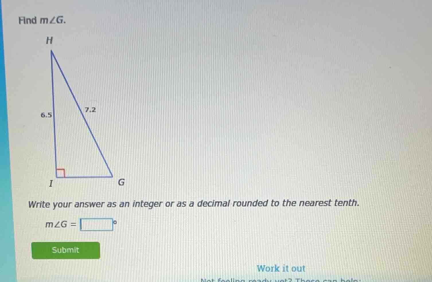 find ( mangle g ). write your answer as an integer or as a decimal roun…