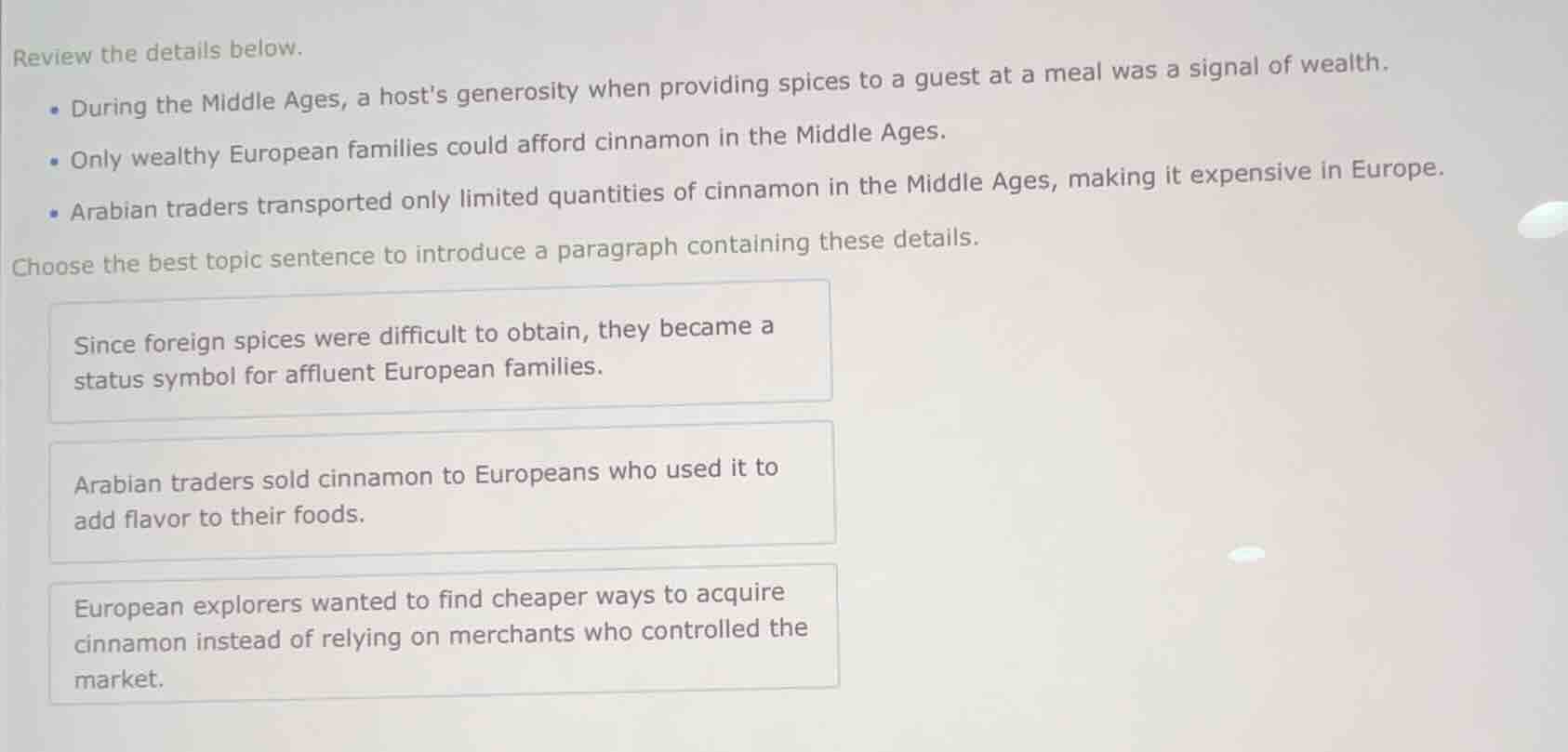 review the details below. during the middle ages, a hosts generosity wh…