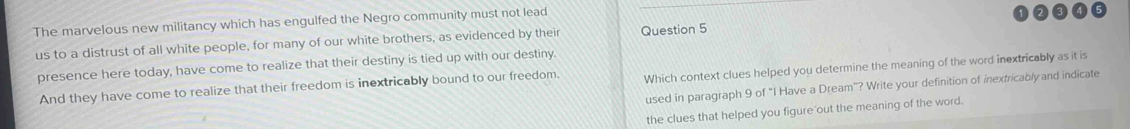 the marvelous new militancy which has engulfed the negro community must…