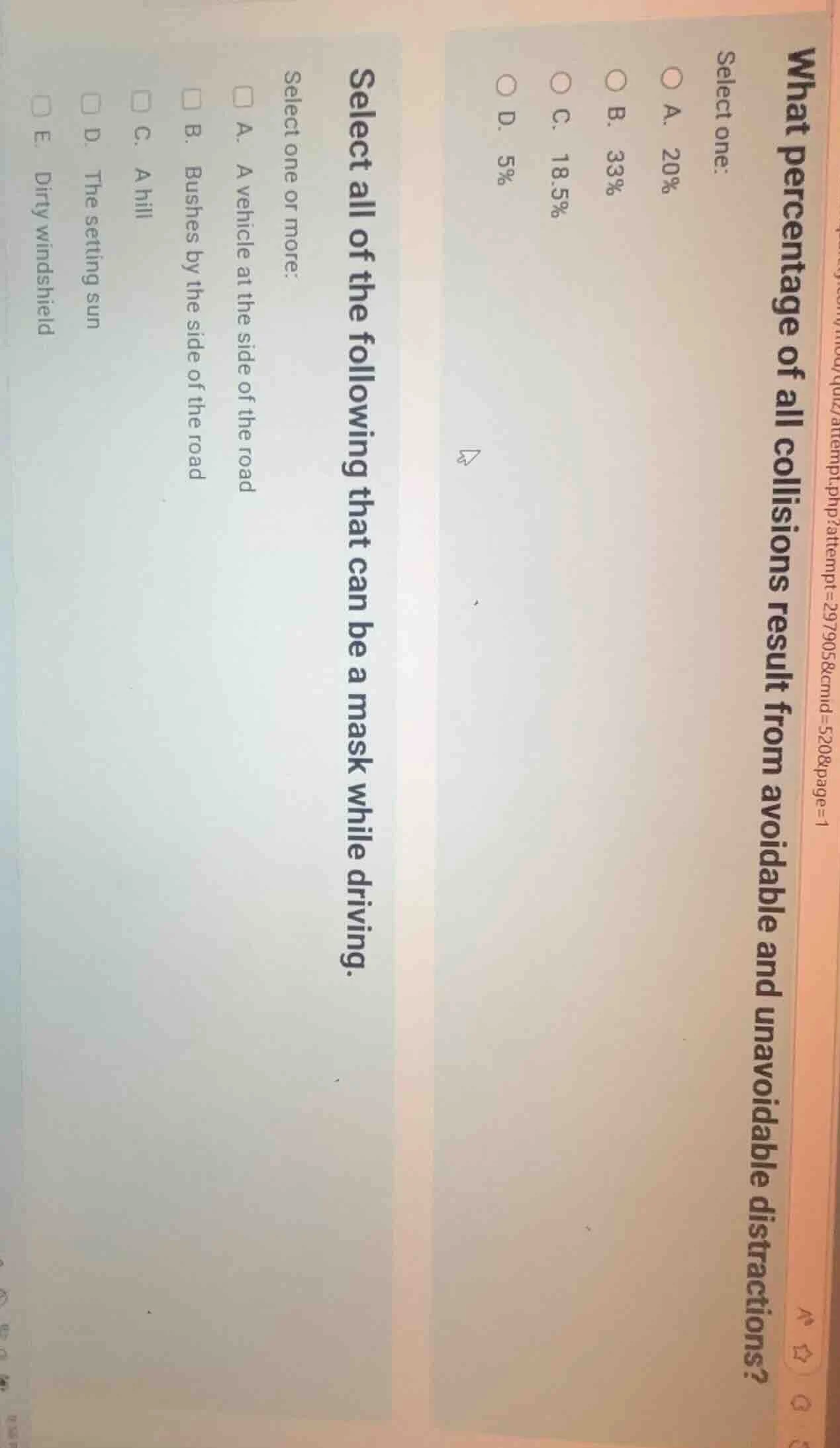 what percentage of all collisions result from avoidable and unavoidable…