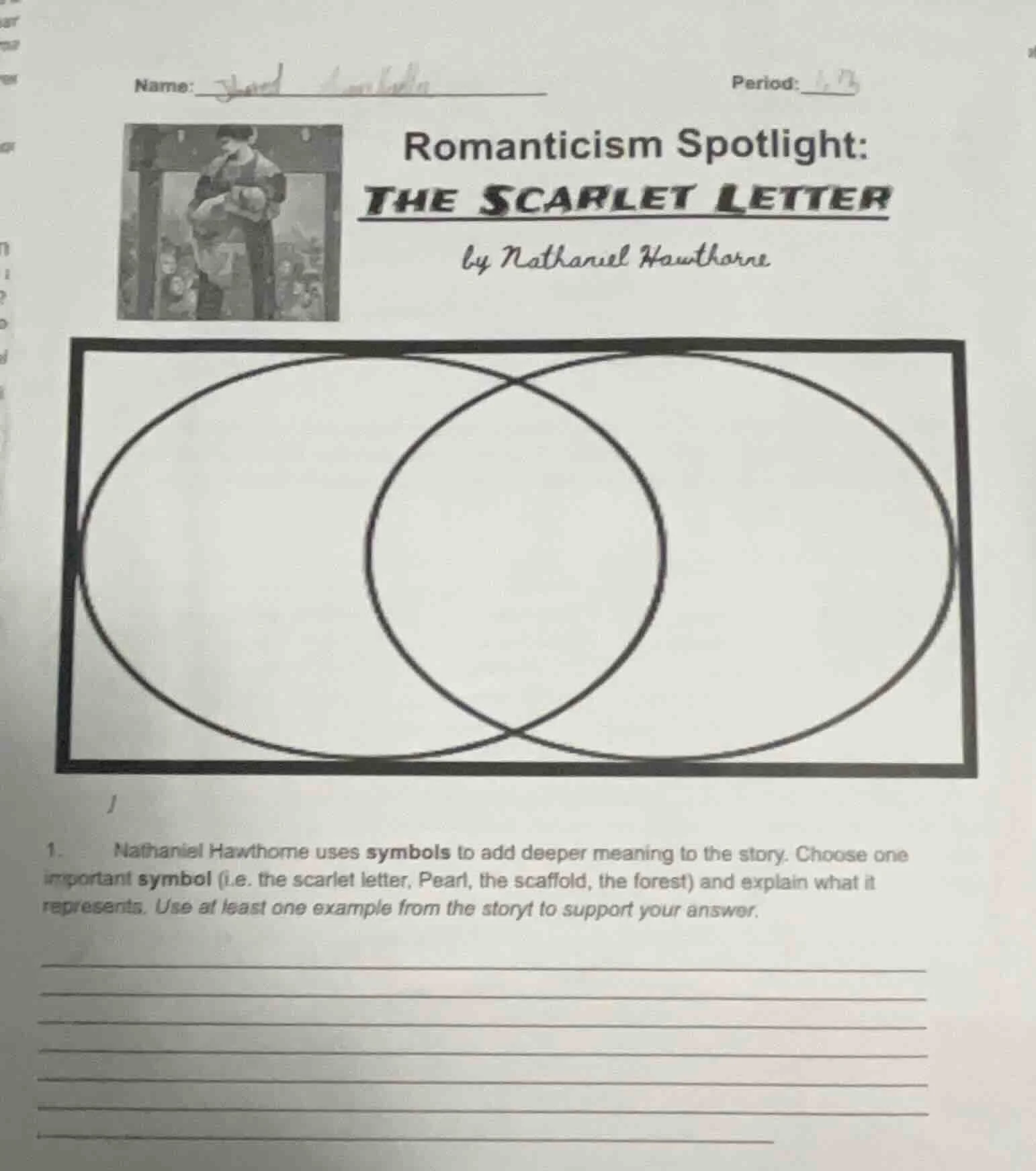 name: period: romanticism spotlight: the scarlet letter by nathaniel ha…