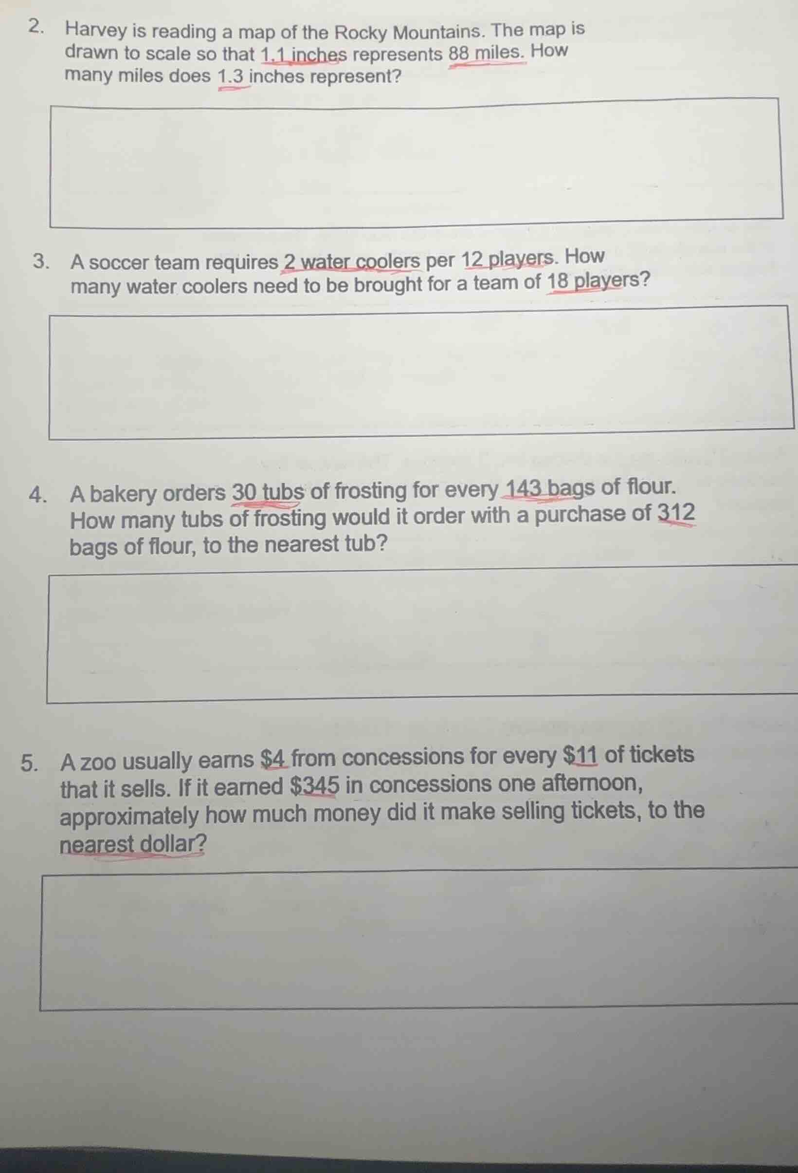 2. harvey is reading a map of the rocky mountains. the map is drawn to …