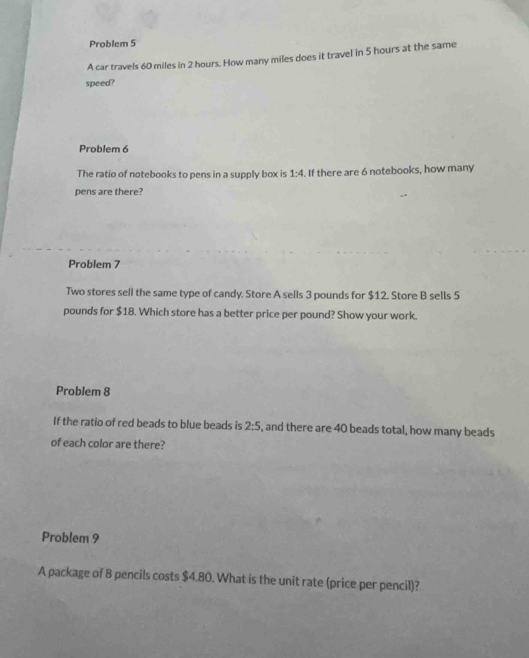 problem 5 a car travels 60 miles in 2 hours. how many miles does it tra…