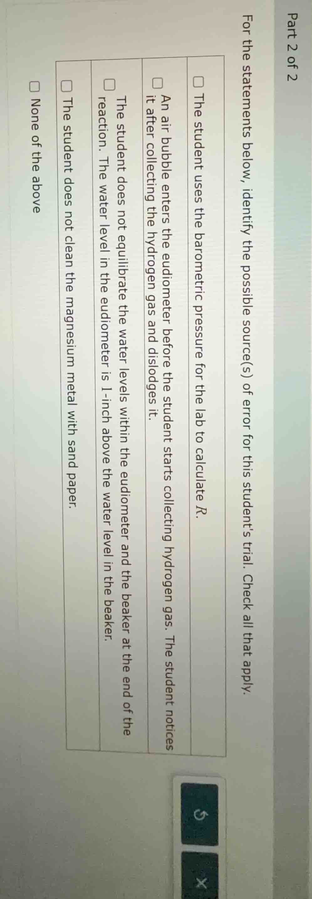 part 2 of 2 for the statements below, identify the possible source(s) o…