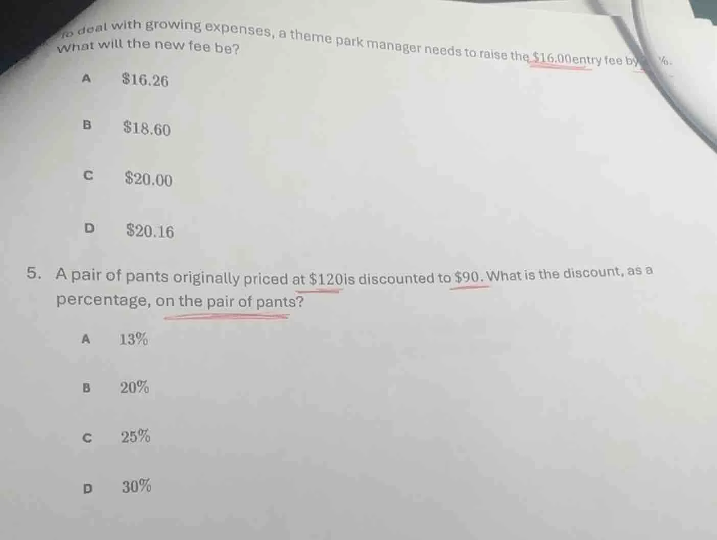 to deal with growing expenses, a theme park manager needs to raise the …