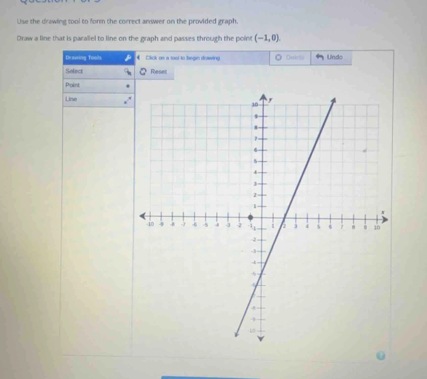 use the drawing tool to form the correct answer on the provided graph. …
