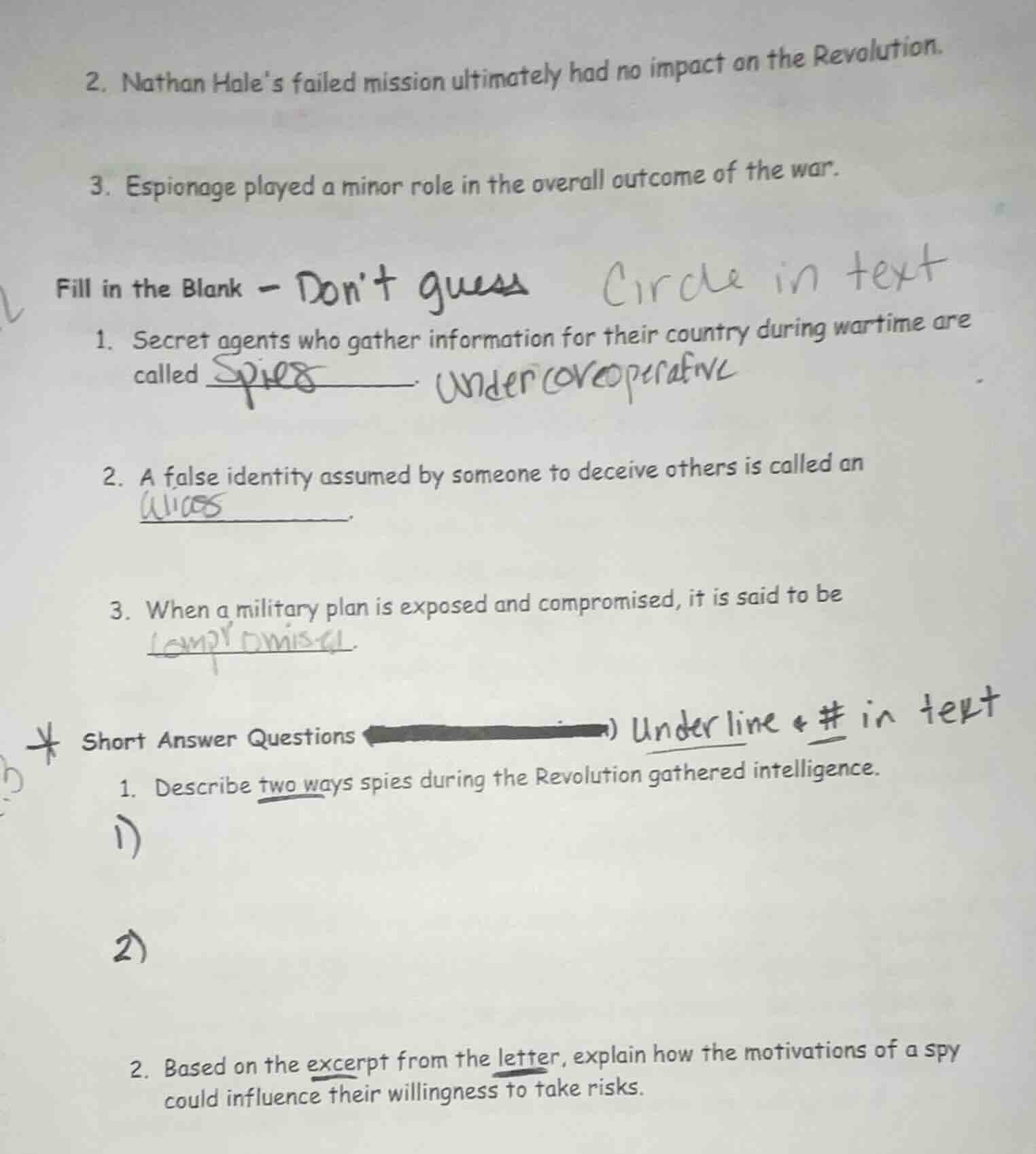 2. nathan hales failed mission ultimately had no impact on the revoluti…