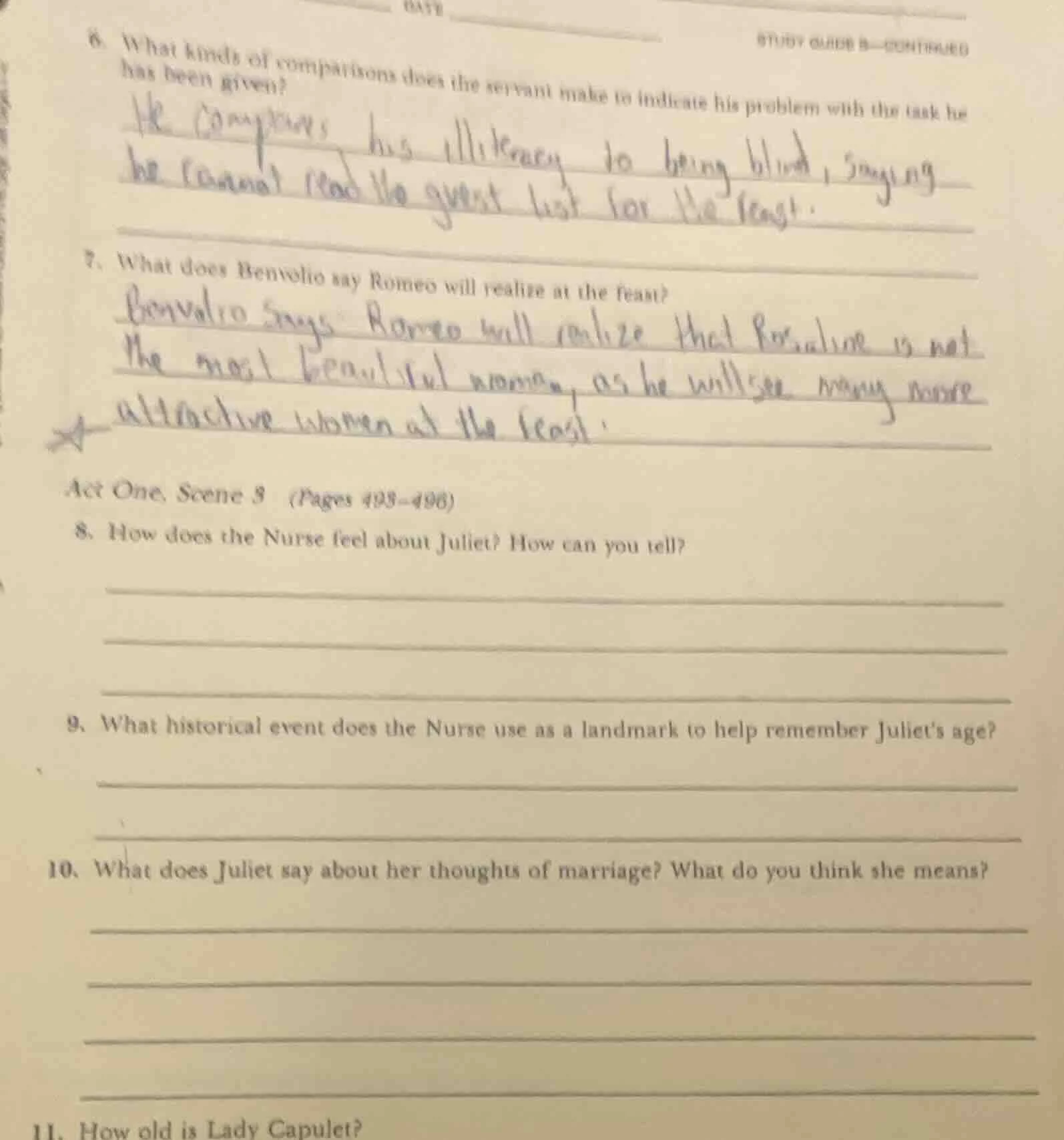 6. what kinds of comparisons does the servant make to indicate his prob…