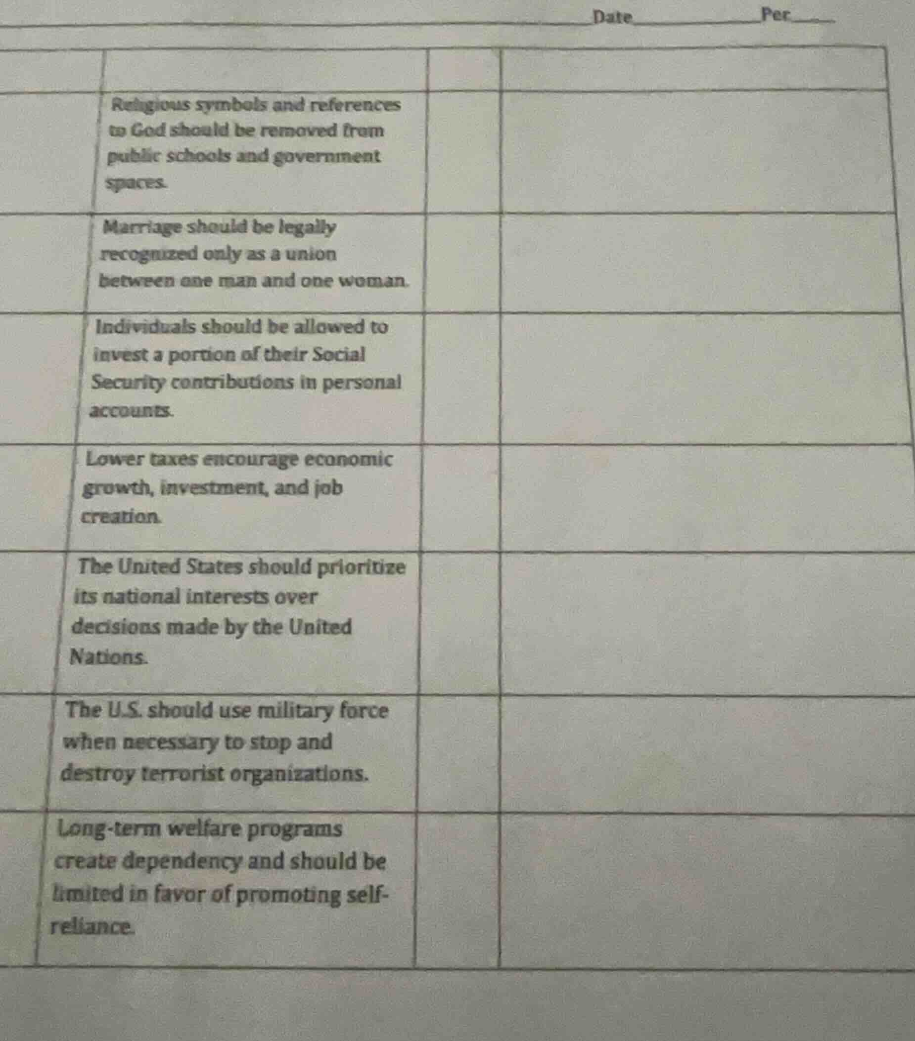 date per religious symbols and references to god should be removed from…