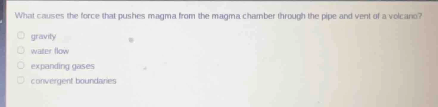 what causes the force that pushes magma from the magma chamber through …