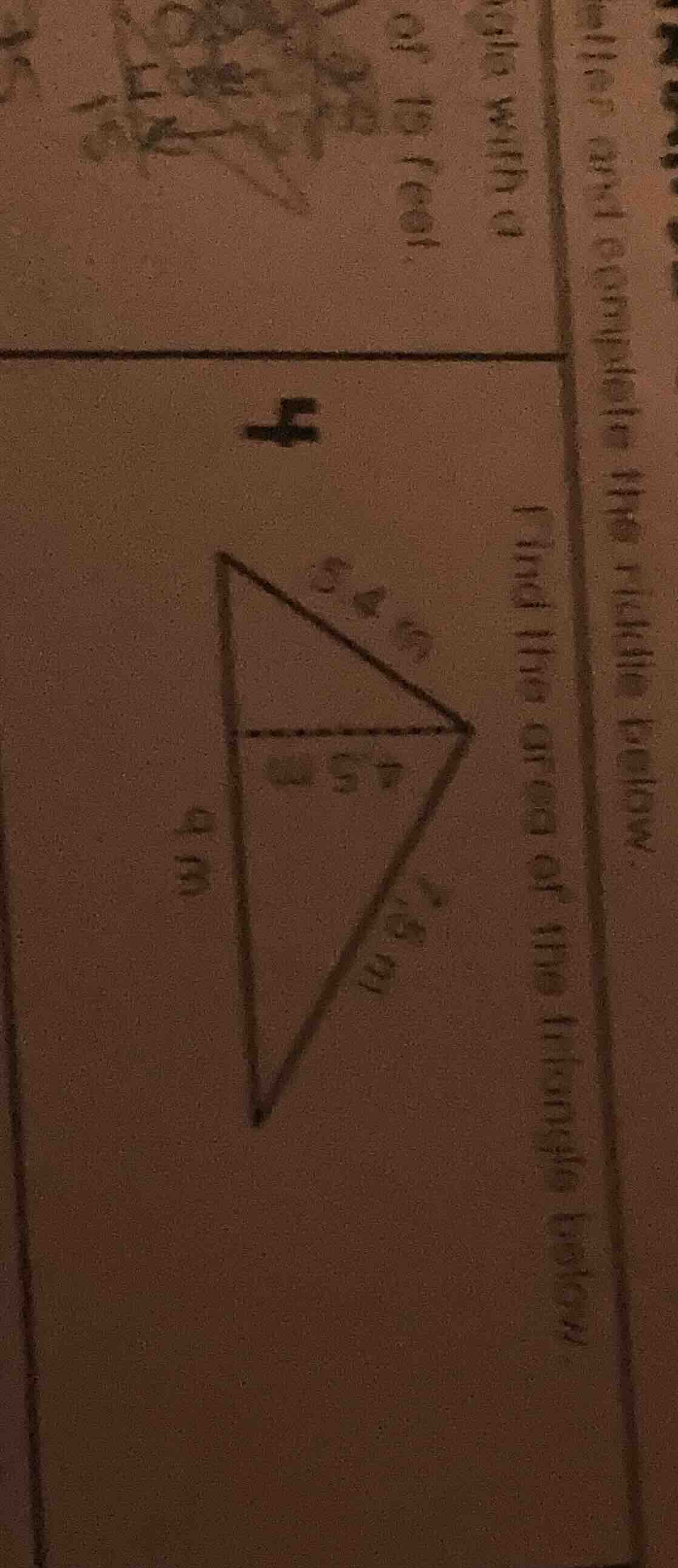 find the area of the triangle below