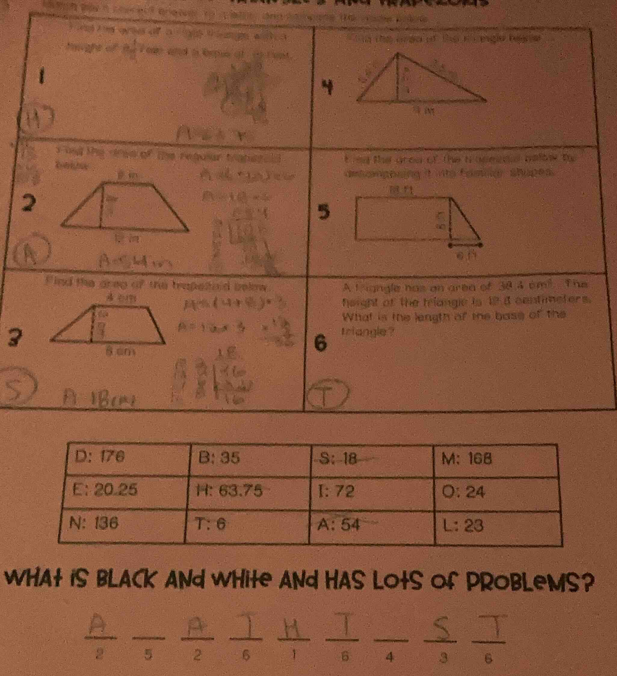 1 2 find the area of the trapezoid below. 4 cm 8 cm 3 find the area of …