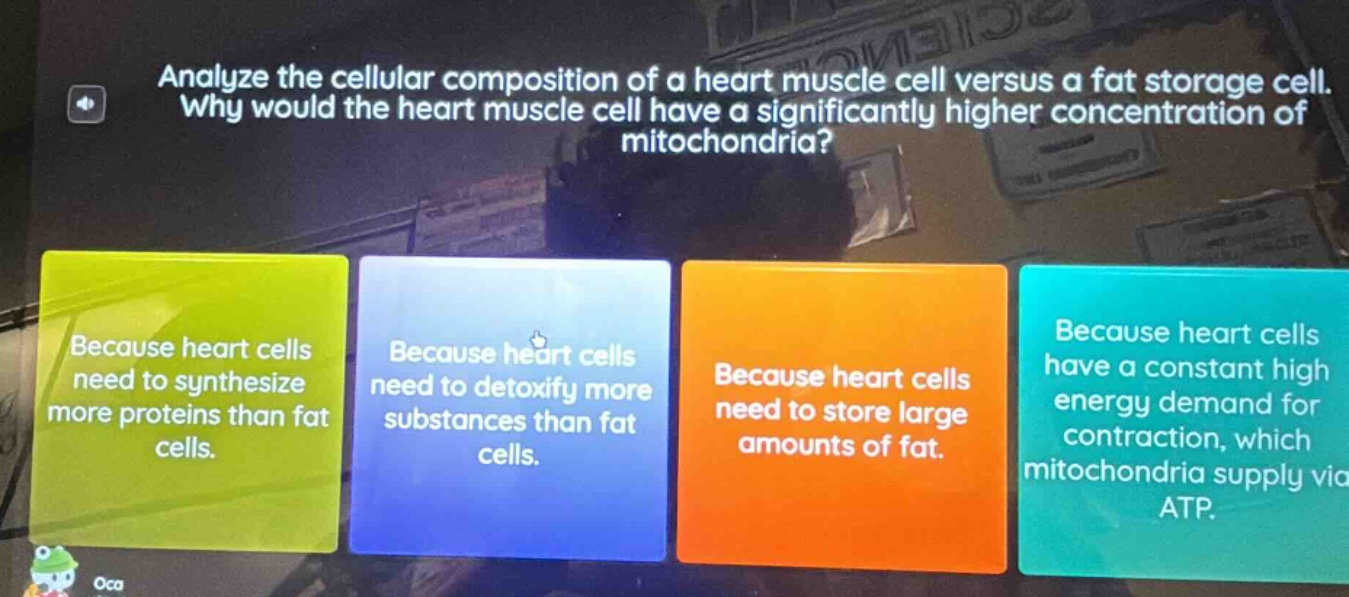 analyze the cellular composition of a heart muscle cell versus a fat st…