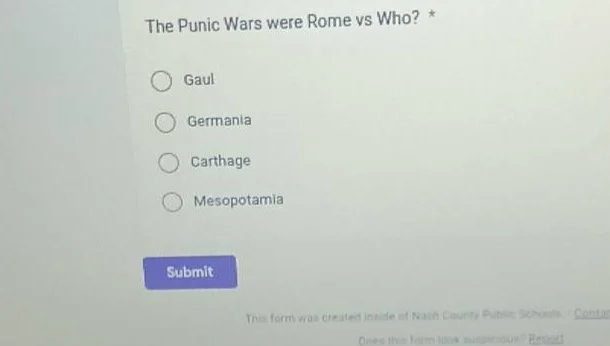 the punic wars were rome vs who? * gaul germania carthage mesopotamia s…