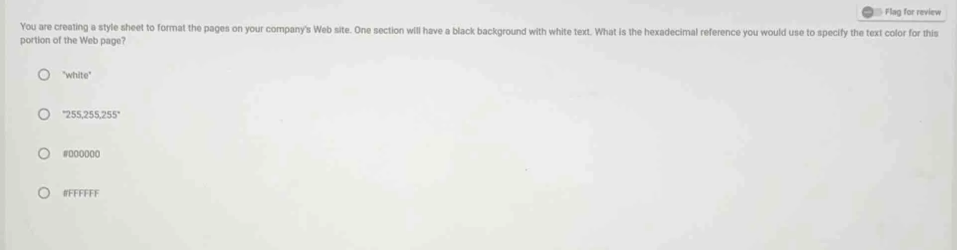 you are creating a style sheet to format the pages on your companys web…