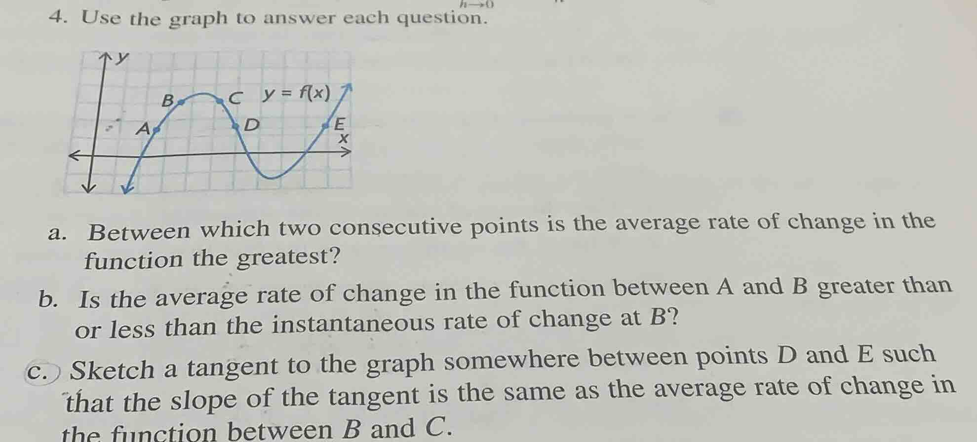 4. use the graph to answer each question. a. between which two consecut…