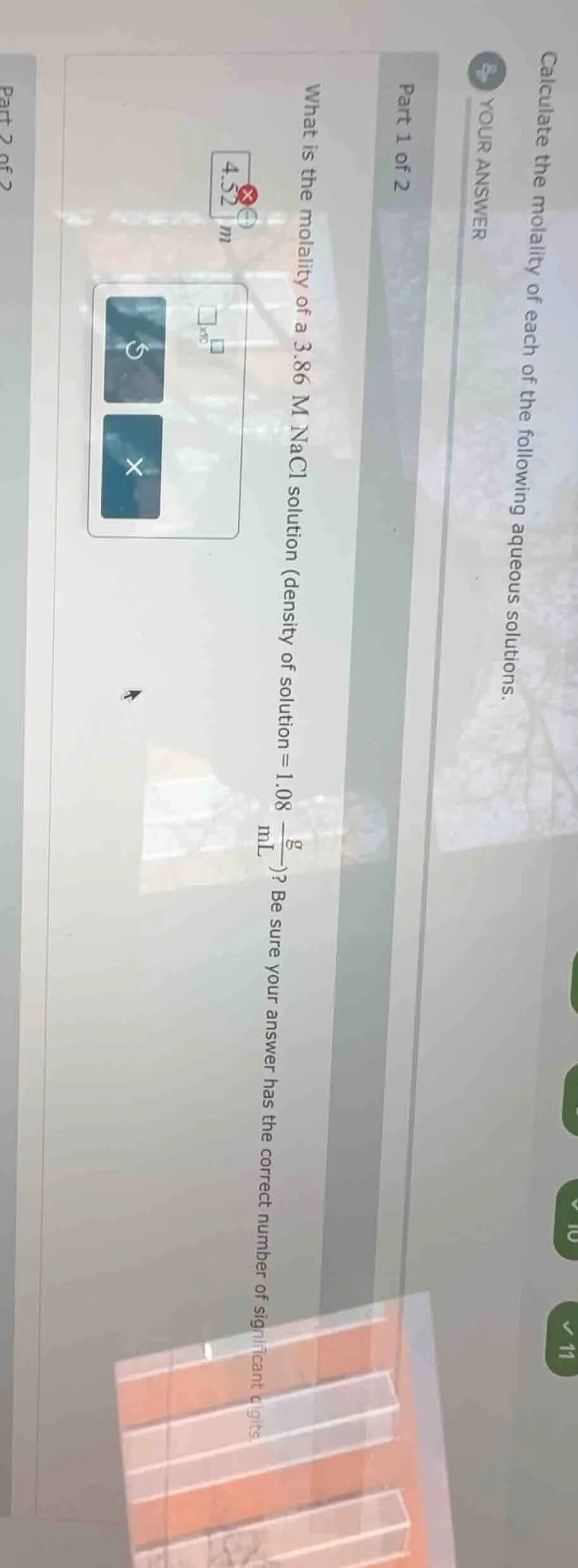 calculate the molality of each of the following aqueous solutions. part…