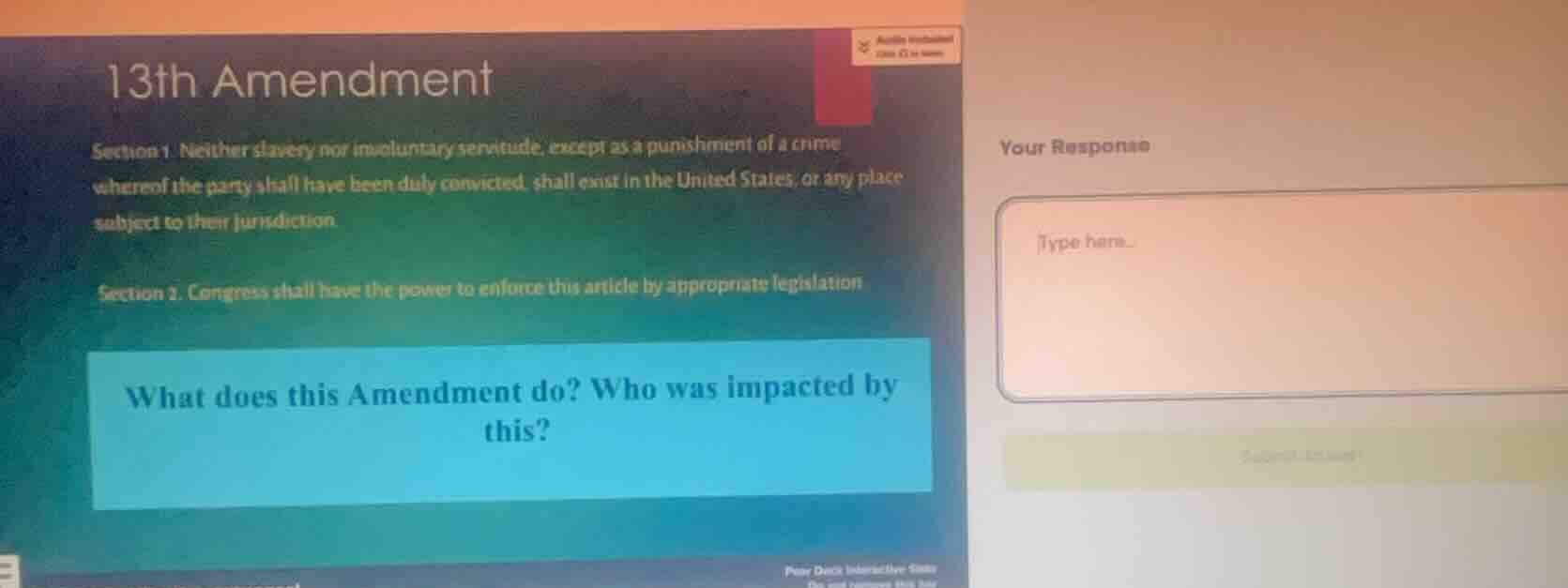 13th amendment section 1. neither slavery nor involuntary servitude, ex…
