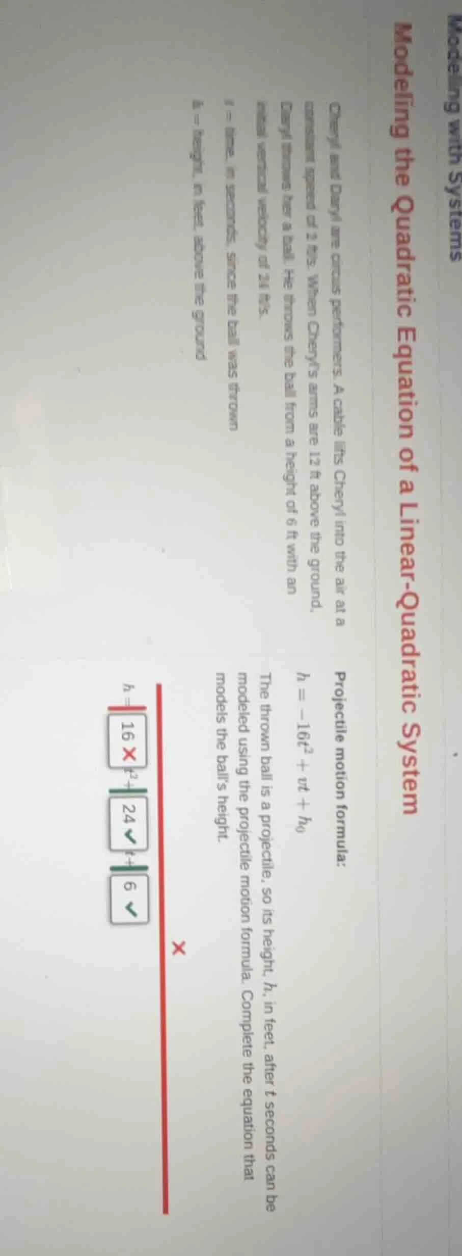 modeling the quadratic equation of a linear - quadratic system cheryl a…