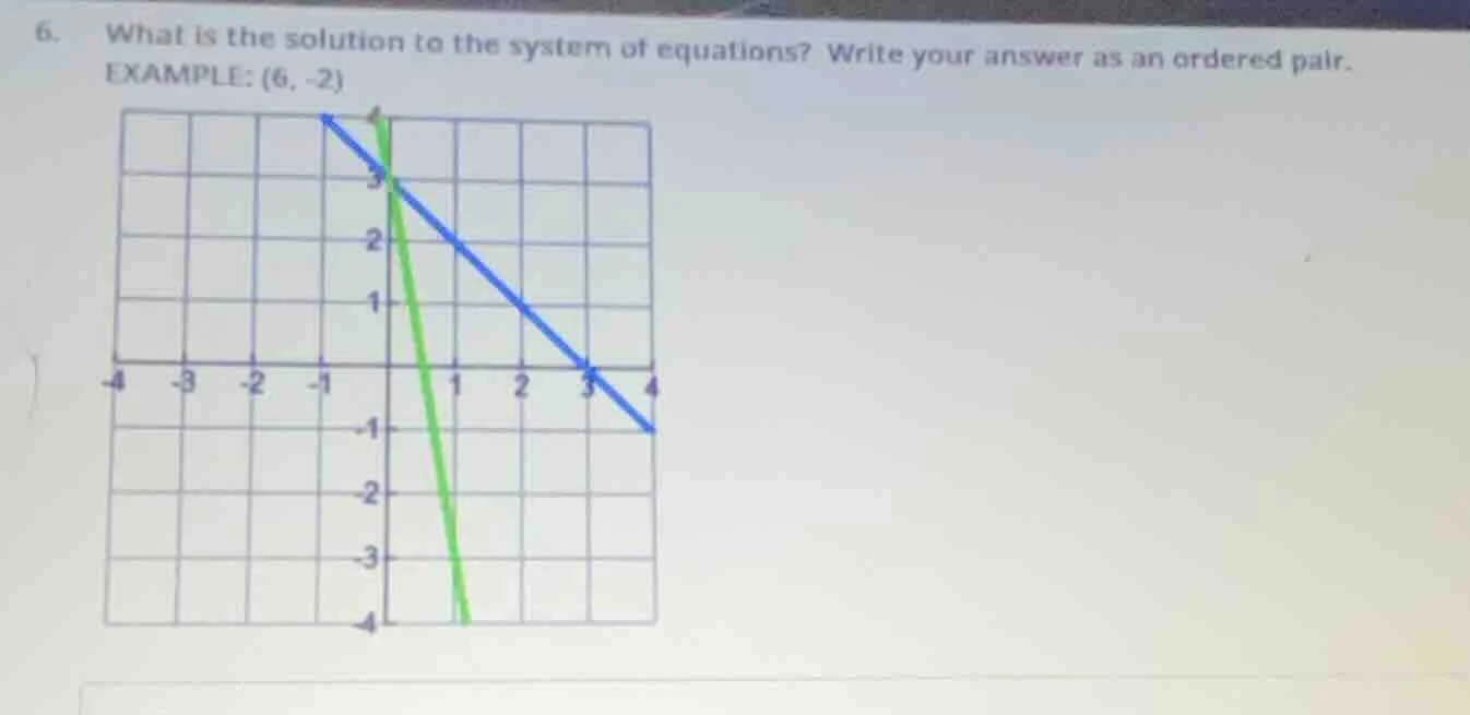 6. what is the solution to the system of equations? write your answer a…