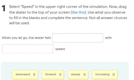 1 select \speed\ in the upper right corner of the simulation. now, drag…